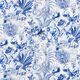 Decor Fabric Canvas opulent flowers 280 cm – royal blue/white,  thumbnail number 1
