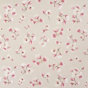 Decor Fabric Half Panama Magnolia Blossom – hollyhock/natural, 