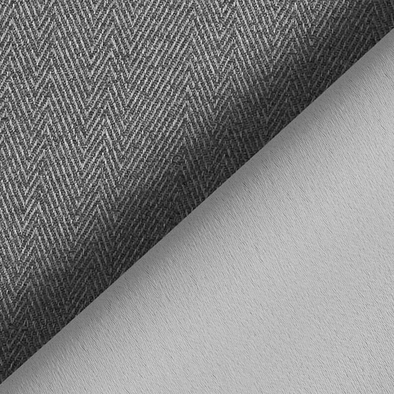Blackout fabric Herringbone – dark grey,  image number 3