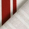 Decor Fabric Panama Block Stripes – carmine/misty grey,  thumbnail number 4