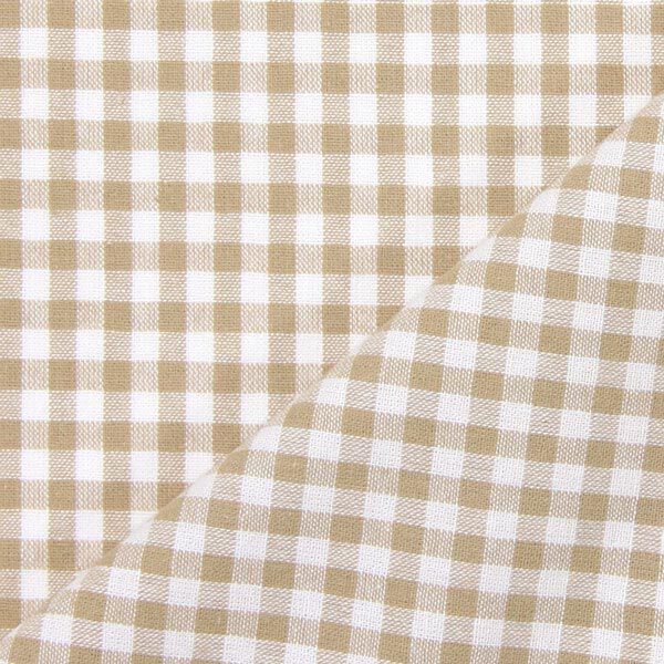 Cotton Vichy - 0,5 cm – light brown,  image number 3