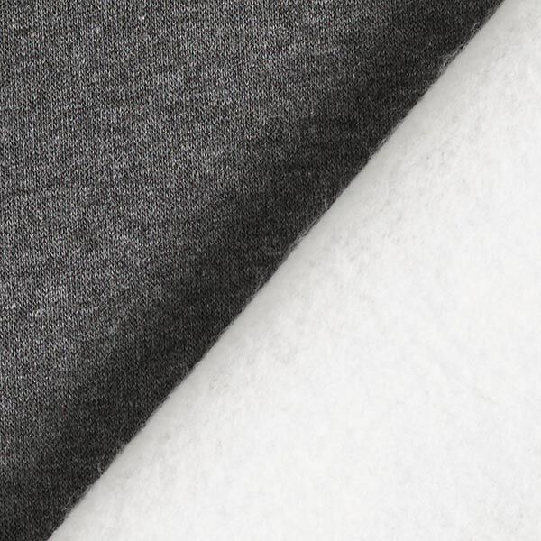 Brushed Melange Sweatshirt Fabric – dark grey,  image number 5