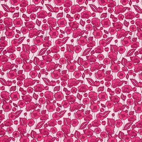 Cotton Poplin flower tendrils – light pink/purple, 