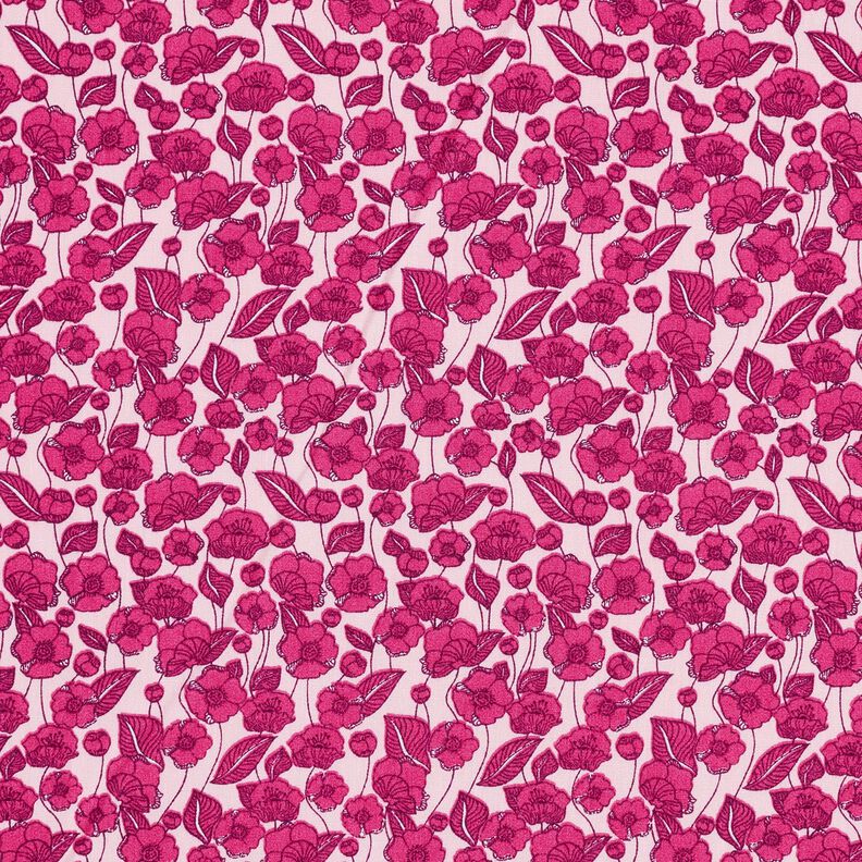 Cotton Poplin flower tendrils – light pink/purple, image number 1