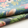 Outdoor Fabric Canvas Birds and flowers – steel blue,  thumbnail number 5