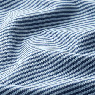 Tubular ribbing for cuffs narrow rings – denim blue/light blue, 