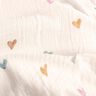 Double Gauze/Muslin colourful hearts Digital Print – white,  thumbnail number 2