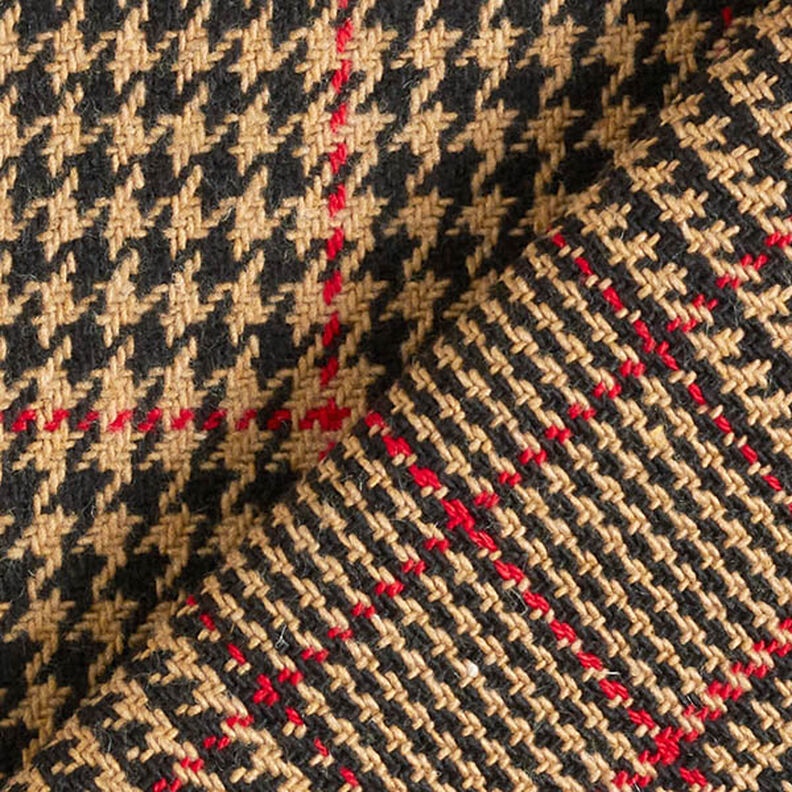 Glen Plaid Cotton Coating Fabric – mocca, image number 4