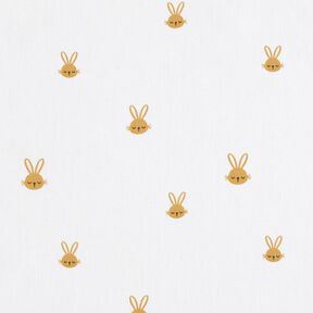 Cotton Poplin tired rabbit – ivory | Remnant 60cm, 