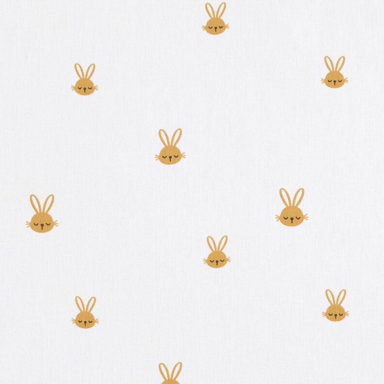Cotton Poplin tired rabbit – ivory | Remnant 60cm,  image number 1