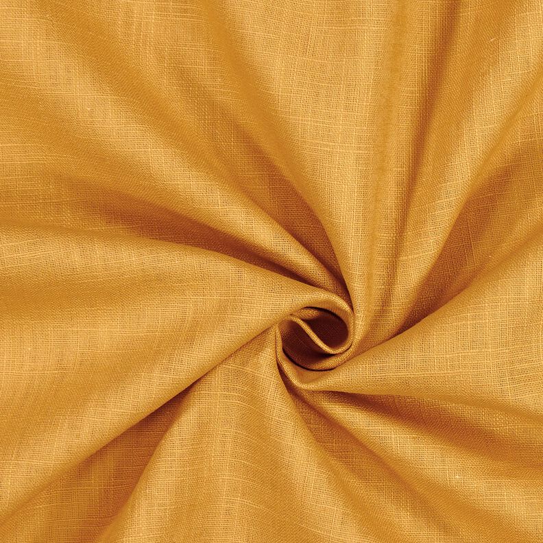 Linen fabric Ramie mix medium – curry yellow, image number 1