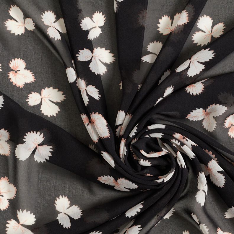 Chiffon leaves – black/white,  image number 3