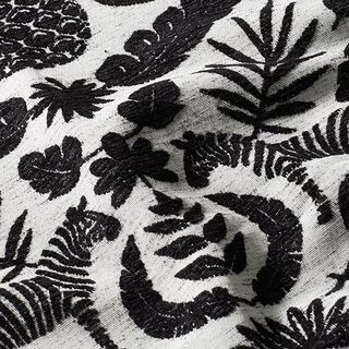 Chenille Jacquard Baroque Jungle – black/offwhite, 