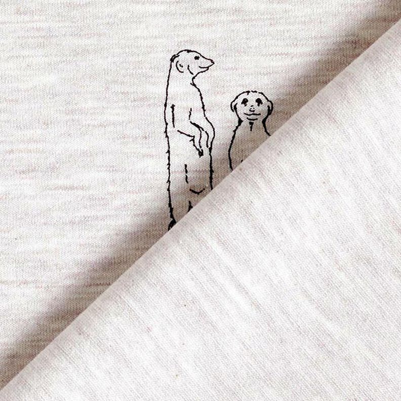 Cotton Jersey Meerkat – natural,  image number 5