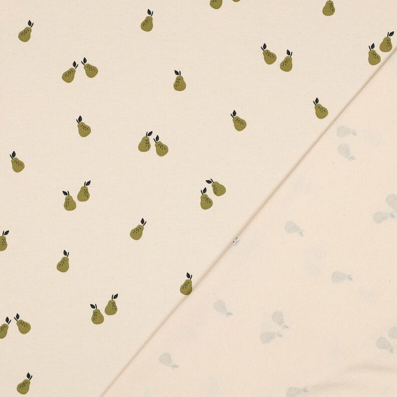 GOTS Cotton Jersey Pears | Poppy Fabrics – light beige/light olive, image number 4