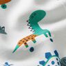 Decor Fabric Half Panama skating dinosaurs – silver grey/peppermint,  thumbnail number 2