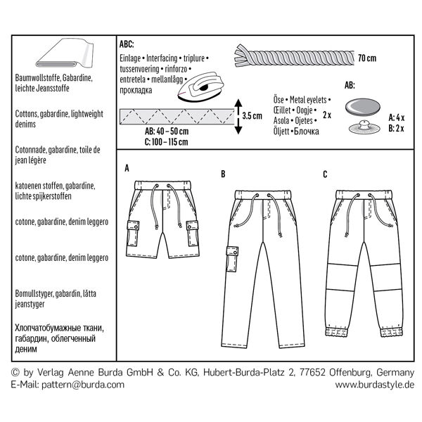 Kids-Trousers/Pants | Shorts, Burda 9354 | 116 - 158,  image number 7