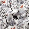 Brushed Sweatshirt Fabric abstract woodland animals Digital Print – misty grey,  thumbnail number 2