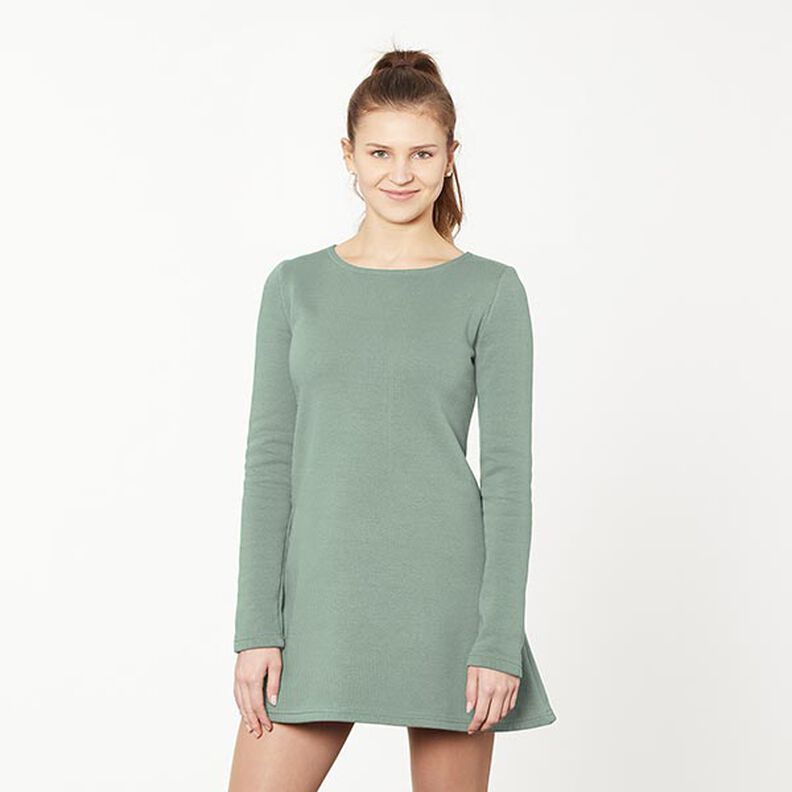 Light Cotton Sweatshirt Fabric Plain – reed,  image number 6