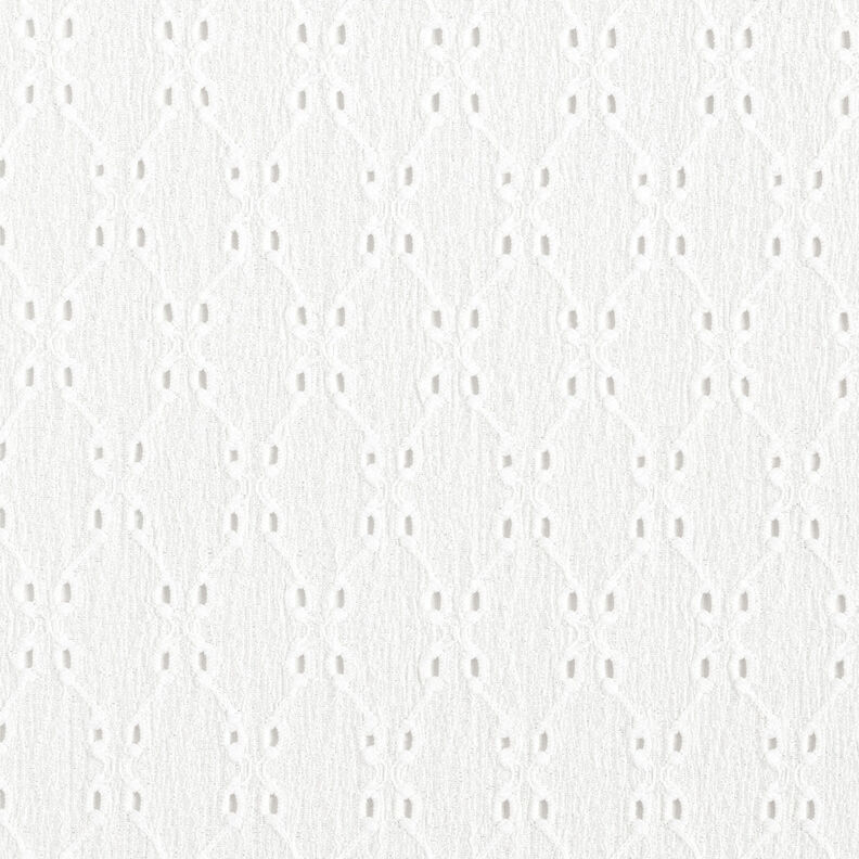 Crinkle jersey broderie anglaise – white,  image number 1