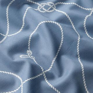GOTS Batiste Nautical knots | Tula – denim blue, 