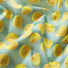 Cotton Poplin fresh lemons – eucalyptus/lemon yellow, 