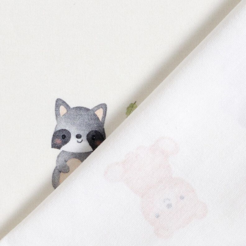 GOTS Cotton Jersey Baby Animals Digital Print – ivory, image number 4