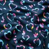 Cotton Jersey Leopard print hearts | Glitzerpüppi – midnight blue/colour mix,  thumbnail number 1