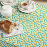 Cotton Poplin Pineapple – aqua blue/yellow,  thumbnail number 7
