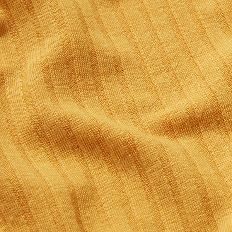Plain ribbed knit – curry yellow,  image number 2