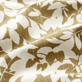 Decor Fabric Panama Leaf Shadows &ndash; cream/light olive, 