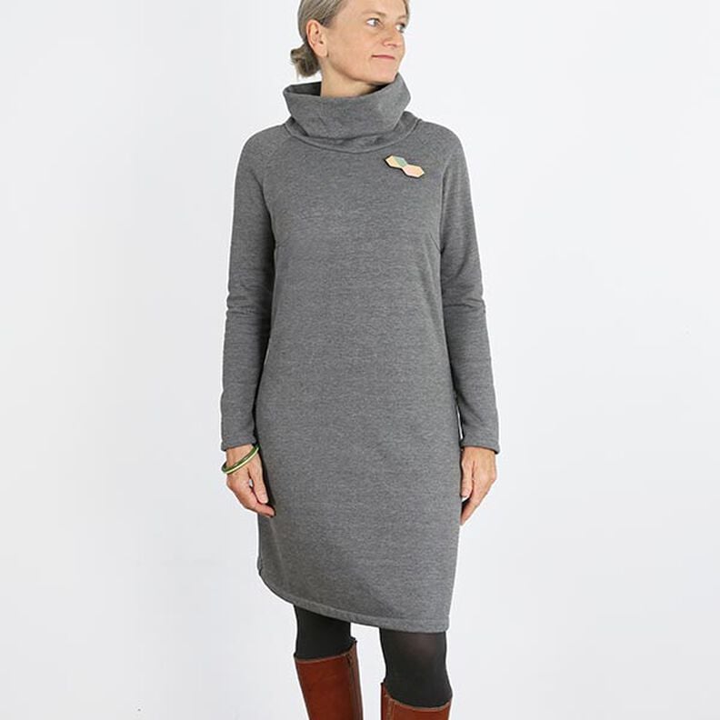 FRAU POLLY - cosy jumper dress with a polo neck, Studio Schnittreif  | XS -  XXL,  image number 5