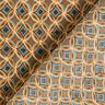 geometric retro patterned satin – caramel,  thumbnail number 4