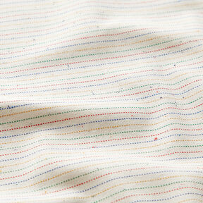 Decor Fabric Half Panama multicoloured stripes – natural, 