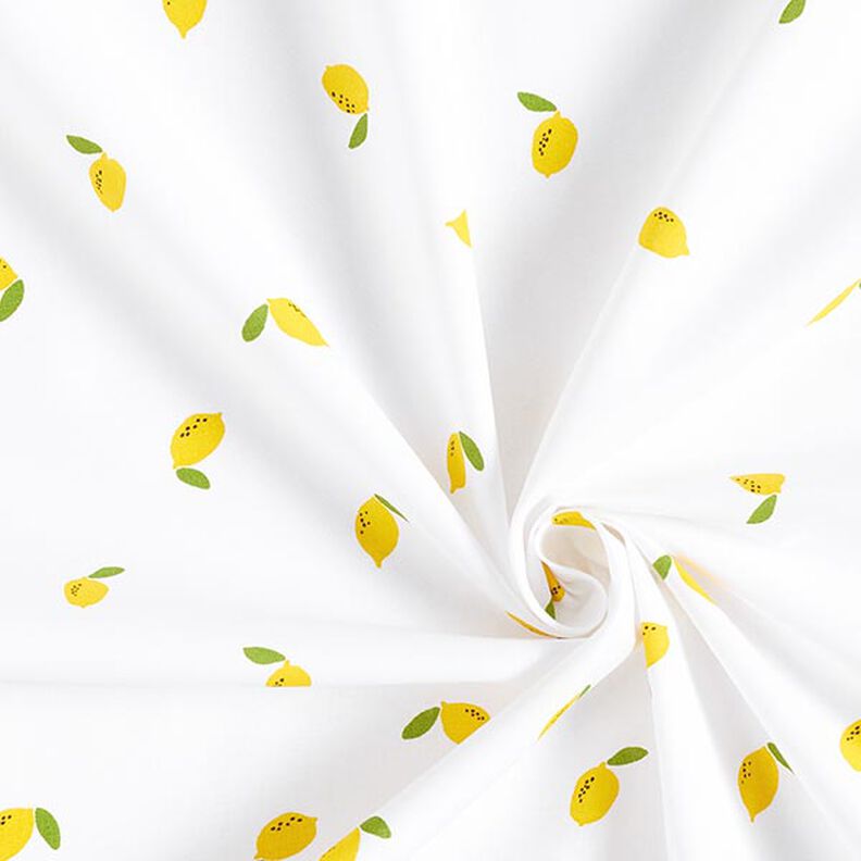 Cotton Poplin lemons – white,  image number 3