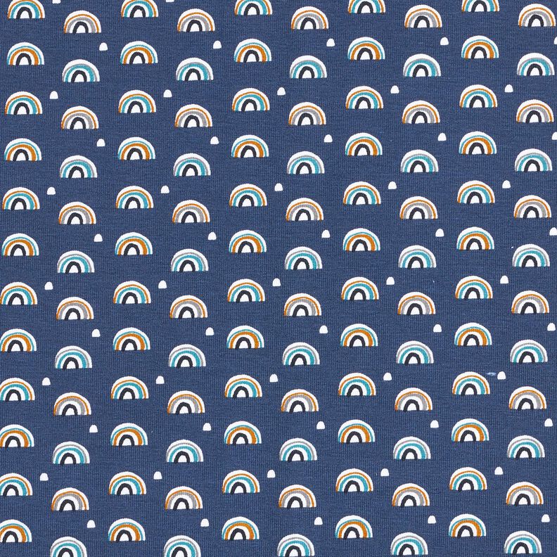 Cotton Jersey little rainbows – indigo,  image number 1