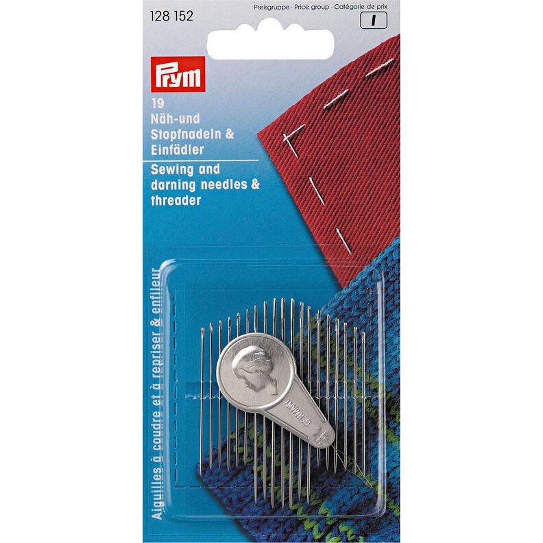 Sewing/darning needle assortment with threader | Prym,  image number 1