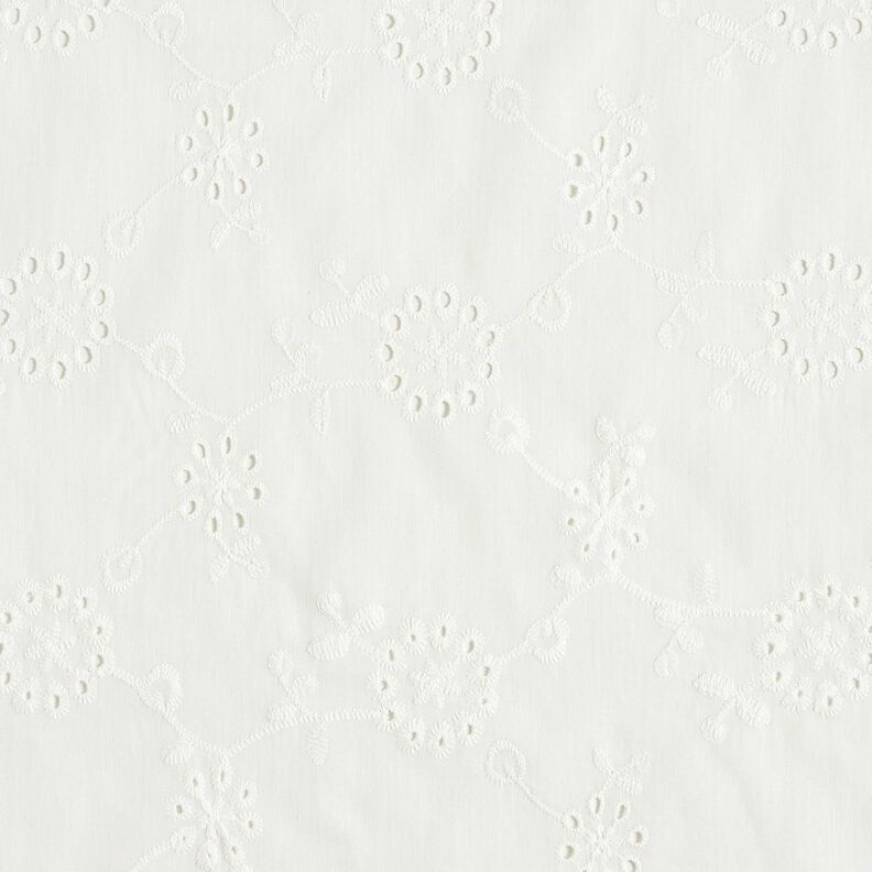 Broderie Anglaise large flower tendrils – white, image number 1
