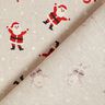 Decorative fabric half Panama mini Santa Clauses – natural,  thumbnail number 4