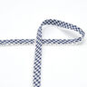 Bias binding Vichy check with crochet border [20 mm] – navy blue,  thumbnail number 2