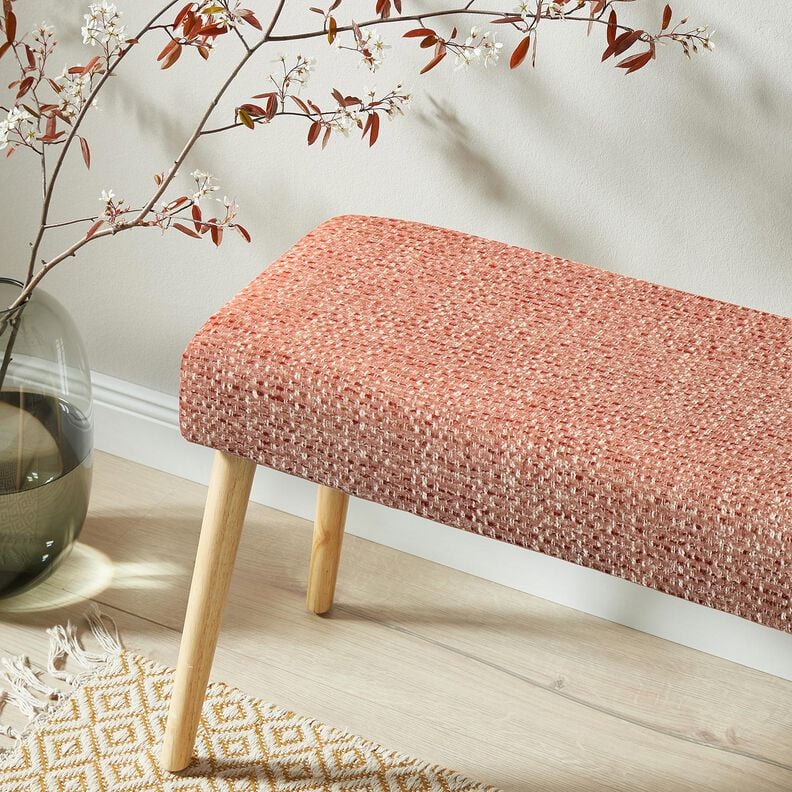 Upholstery Fabric colourful bouclé look – dusky pink/cream, image number 5
