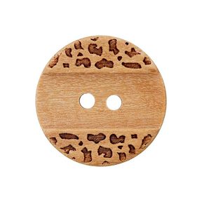 2-Hole Wooden Button  – beige, 