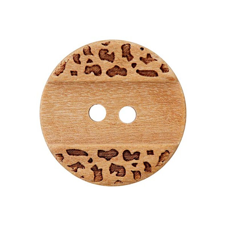 2-Hole Wooden Button – beige,  image number 1