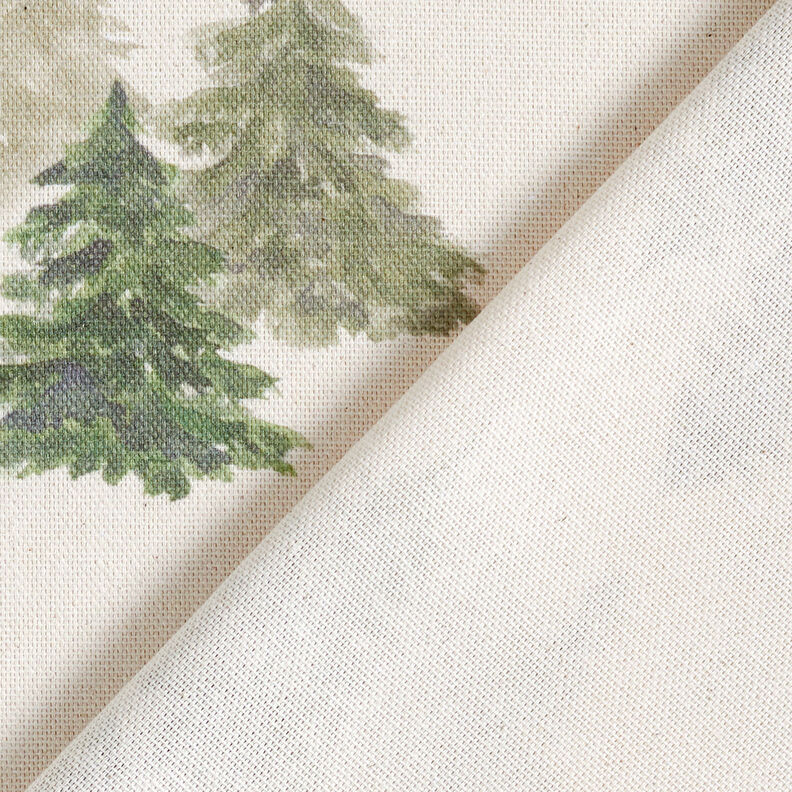 Decor Fabric Half Panama elegant fir trees – natural/pine,  image number 4