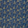 Cotton Poplin delicate fir trees – midnight blue/gold,  thumbnail number 6
