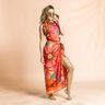 Beachwear Panel Pareo Summer Flowers – orange/yellow olive,  thumbnail number 6