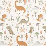 Cotton Poplin happy dinosaurs – cream/fawn,  thumbnail number 1