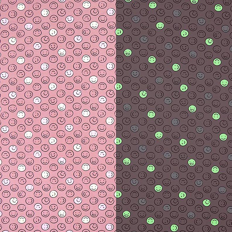 Cotton Jersey Glow-in-the-Dark Smiley – dusky pink,  image number 1