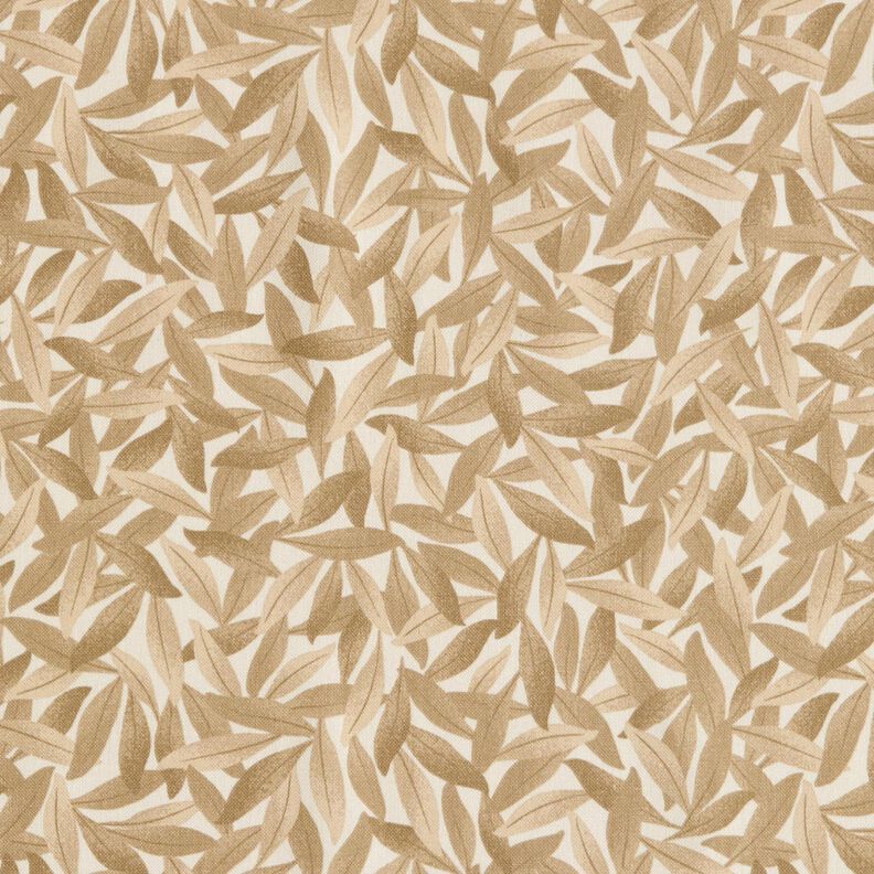 Decor Fabric Half Panama sea of leaves – offwhite/light brown, image number 1