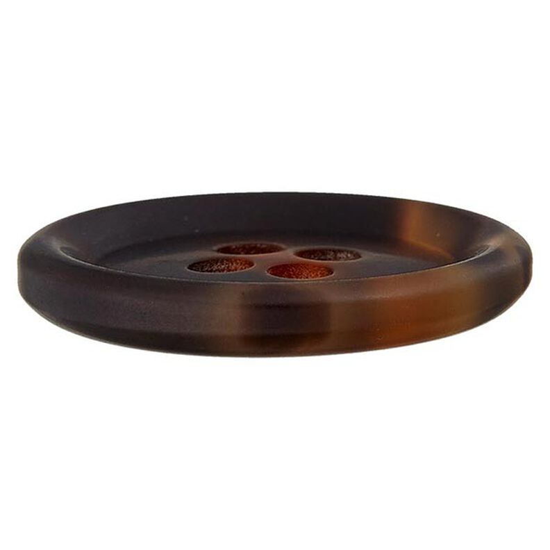 4-Hole Polyester Button – dark brown,  image number 2